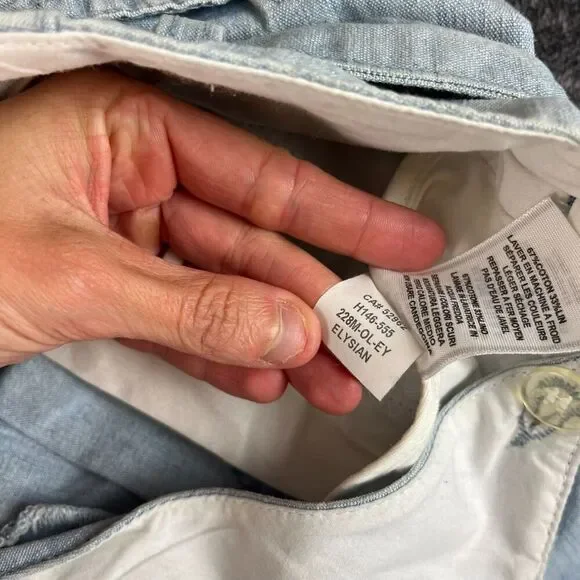 Habitual Los Angeles Wide Leg Linen Blend Belted Blue Denim Jeans 29X22.5 NWT* - Picture 3 of 16